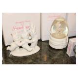 Springtime Stories Snowbunnies Figurine Collection with Boxes and Snow Globes
