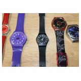 Lot of 5 Swatch Watches with Assorted Replacement Bands