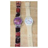 Swatch Be Mine GK291 and Tutti Frutti GW109 Quartz Wristwatch Pair