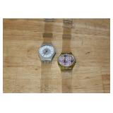 Swatch Lm104 Grey Flannel and Ladies Swatch Quartz Watches in Boxes