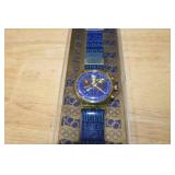 Set of 2 Swatch Watches - IOC Chronograph SCZ101 and Musicall Tone in Blue SLK100