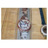 Set of 4 Wristwatches Swatch Masquerade GP105, GZ157 Daimler Chrysler, Lady Limelight, Carriage by Timex