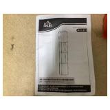 HOMCOM Modern Shelf Floor Lamp with Dual Ambient Light, Standing Lamp Living Room, Bedroom, 10.25"x10.25"x61.5", Black (Used, Maybe Missing Hardware. Attempted To Assemble)