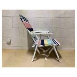 Aimee Lii Recliner, Folding Chair, Oxford Cloth Iron Outdoor Beach Chair,Light Blue