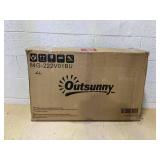 Outsunny Outdoor Chair Cushions for Adirondack Chair, Replacement Cushions with Ties, Seat & Back Cushion, Blue 58.75" x 20.5" x 2"