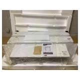 HOMCOM Modern Fireplace Mantel, Freestanding Fireplace Surround for Electric Fireplaces, 43.3" W x 39.8" H, White