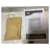 HOMCOM Modern Fireplace Mantel, Freestanding Fireplace Surround for Electric Fireplaces, 43.3" W x 39.8" H, White