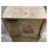 HOMCOM Faux Leather lounge chair with footrest and armrest, Manual Swivel Recliner for living room, Black