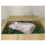 HOMCOM 48in Pre-Lit Christmas Wreath with 3D Red Bow, 11 Lighting Modes, Front Door Christmas Wreath with Remote