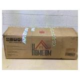 HOMCOM 60in Pre-Lit Christmas Wreath with 3D Red Bow, 11 Lighting Modes, Front Door Christmas Wreath with Remote