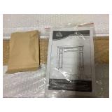 HOMCOM Modern Fireplace Mantel, Freestanding Fireplace Surround with Leg for Electric Fireplaces, 51.2" W x 40.6" H, Natural Wood