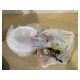 Miseno 7-1/2 in. 1-Light Flush Mount Ceiling Fixture in Brushed Nickel with Pull Chain