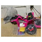 Aosom Kids ATV Quad Car, 6V Four-Wheeler Ride on Toy for Kids with Forward Backward Function, Wear-Resistant Wheels for Toddlers Ages 18-36 Months, Pink