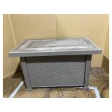 Outsunny Fire Pit, Gray Oak