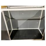 Outsunny Storage Shed with Front & Lift-Up Doors, Double-Layer Resin, Lockable Latch for Outdoor, Gray (Used, Missing: 1 Nut Hardware)