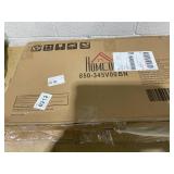 HOMCOM Double Laundry Basket with Lid, 26.4 Gallon Bamboo Laundry Hamper with Rope Handles and Removable Liner, Brown