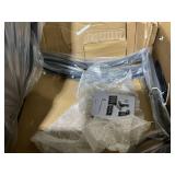 Kadehome Set of 2 Sturdy Metal Frame Patio Outdoor Dining Chair with Breathable Fabric in Black