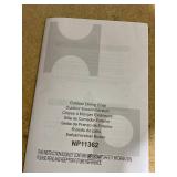 Kadehome Set of 2 Sturdy Metal Frame Patio Outdoor Dining Chair with Breathable Fabric in Black