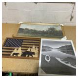 LOT OF 3 Wall Art Frames Open Road Brand, Threshold