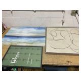 LOT OF 3 Wall Art Frames and Picture Frame