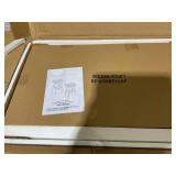 COSTWAY Wooden Saddle Stools Set of 2, 29-inch Bar Height Stools with Curved Seat Surface, Rubber Wood, Acacia Wood, Footrests, Kitchen Island Counter Stools for Restaurant Cafe Pub, Brown+Black