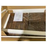 COSTWAY Wooden Saddle Stools Set of 2, 29-inch Bar Height Stools with Curved Seat Surface, Rubber Wood, Acacia Wood, Footrests, Kitchen Island Counter Stools for Restaurant Cafe Pub, Brown+Black