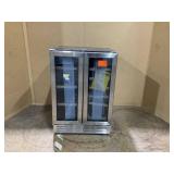 HOOURE - 24in. Dual Zone 22-Wine Bottles and 96 Cans Wine Cooler Fridge with Adjustable Feet Frostless - Stainless Steel (Minor Transit Damage)