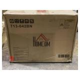 HOMCOM Power Lift Assist Recliner Chair for Elderly with Remote Control, Linen Fabric Upholstery, Brown