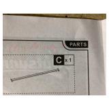 Outsunny Outdoor Bar Table, Bar Height Patio Bar Table w/ Built-In Bottle Opener, Plastic Top with Wood Grain, 47.25" x 15" x 39" (Missing Hardware)