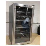 Whynter Beverage Refrigerator with Double-Layer Glass Door, 127-Can 3.1 Cu Ft Freestanding Drink Mini Fridge, BR-130SB, Stainless Steel (Missing Electric Cord. Minor Transit Damage)