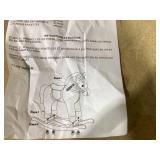 Qaba Kids Plush Ride-On Rocking Horse with Bear Toy, Children Chair with Soft Plush Toy & Fun Realistic Sounds, White