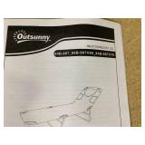 Outsunny Folding Outdoor Chaise Lounge Sun Tanning Chair with Face Cavity, Pillow, 5-level Adjustable for Beach, Pool, Light Blue