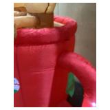 Outsunny 6FT Inflatable Gingerbread Couple in Hot Cocoa Mug, Christmas Blow Up Decoration with LED Lights for Indoor, Outdoor