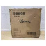 Outsunny 4 Pieces Cantilever Patio Umbrella Base Stand, Outdoor Offset Umbrella Weight Plates, 158 lb Capacity Sand or 60 Liter Capacity Water, Black