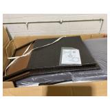 DORTALA 3 Pieces Patio Dining Set, Outdoor Rattan Bistro Set with Cushions, Tempered Glass Tabletop, Wicker Conversation Set for Garden Backyard Poolside Porch, Grey