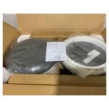 Giantex Bar Stools Set of 2, 22-Inch Counter Height Stools with Round Seat, Footrest, Wooden Frame