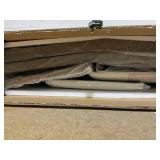 Costway Upholstered Side Dining Chairs Set of 2 with Rubber Wood Frame