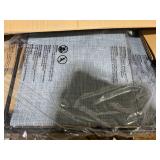 SlickBlue Set of 2 Folding Bar Stools with Backrest and Footrest Metal Frame Fabric Seat