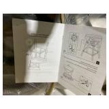 SlickBlue Set of 2 Wooden Swivel Bar Stools with Open X Back and Cushioned Counter Seat