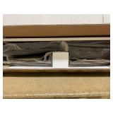 HOMCOM Wooden Dining Chairs Set of 2, Farmhouse Upholstered Kitchen Chairs with Rubber Wood Frame for Living Room, Dining Room, Black and Gray