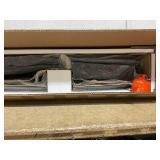 HOMCOM Wooden Dining Chairs Set of 2, Farmhouse Upholstered Kitchen Chairs with Rubber Wood Frame for Living Room, Dining Room, Black and Gray