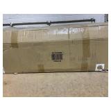 Costway - Set of 4 Bar Stools 24" Counter Height Chairs w/ Rubber Wood Legs - Antique Walnut (Transit Damage: 1 Piece On Back Broken)