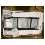 COSTWAY Dining Table Set for 4, 5-Piece Square Kitchen Nook Dinette Set with 4 Bar Stools with Footrest, Backrest, Space-Saving Design, Industrial Kitchen Table and Chairs for Apartment, Coffee