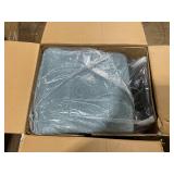 HOMCOM Electric Power Recliner, Wall Hugger Armchair with USB Charging Station, Sofa Recliner with Linen Upholstered Seat and Retractable Footrest, Blue