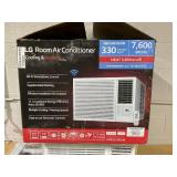 LG LW8023HRSM 7600 BTU Smart Wi-Fi Enabled Window Air Conditioner with Energy Save Function and ThinQ Technology (White) (Damaged: See Photos)