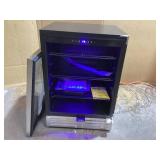 Velieta 24 Inch Beverage Refrigerator Cooler, Powerful Cooling Compressor, Built-in/Freestanding Drink Fridge for Kitchen, Bar or Office (Trasnit Damage: Door Is Broken Off, Could be replaced)