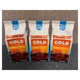3 Bags Of Dunkin Cold Caramel Coffee