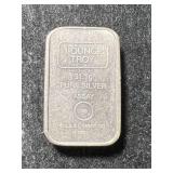 1 TROY OZ .999 FINE SILVER ASSAY BAR