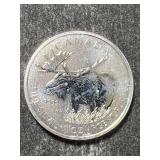 2012 CANADIAN MOOSE 1 TROY OZ .9999 FINE SILVER