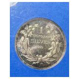 1 TROY OZ .999 FINE SILVER SEATED LIBERTY ROUND IN CASE